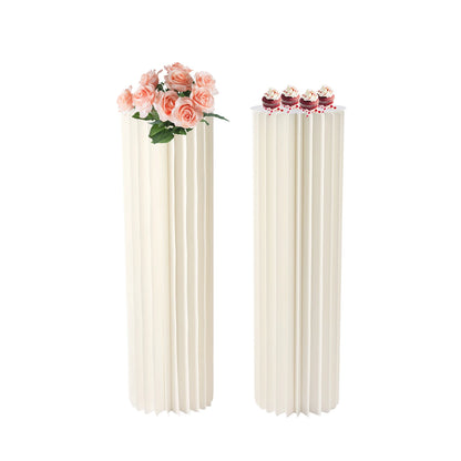 2 Pcs 39.4in Tall Wedding Centerpieces Cardboard Vases Flower Vase Flowers Stand for Party Tables Decorations