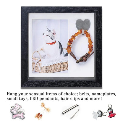 Pet Picture Frame Memorial - Dog Memorial Sentiment Frame - Pet Collar Frame Remembrance Black Pet Frame Dog Picture Frame