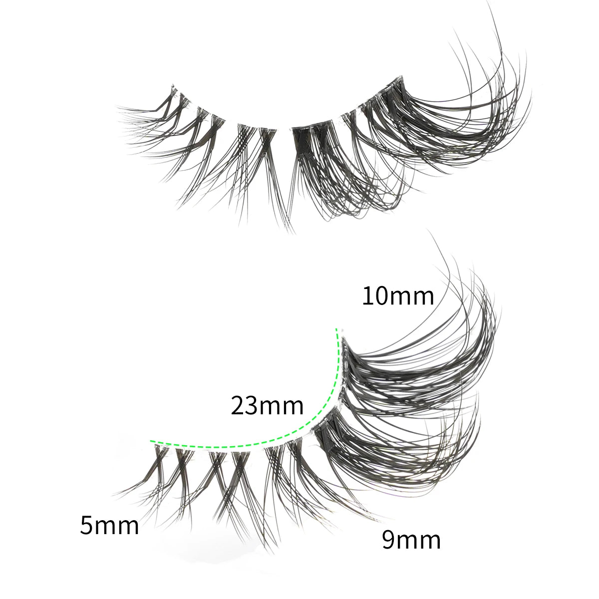 YSDO 3/10 Pairs Cat Eye Lash Wispy Half Lashes Natural False Eyelashes Extensions Fluffy Volume 3D Mink Lashes Makeup Faux Cils