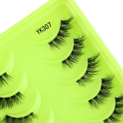 YSDO 3/10 Pairs Cat Eye Lash Wispy Half Lashes Natural False Eyelashes Extensions Fluffy Volume 3D Mink Lashes Makeup Faux Cils