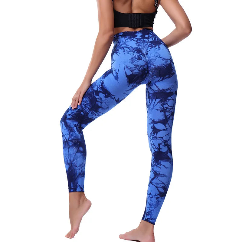 Stretchy High Waist Women Gym Yoga Leggings Seamless Athletic Exercise Fitness Pants Eye Catching Trainning Leggings