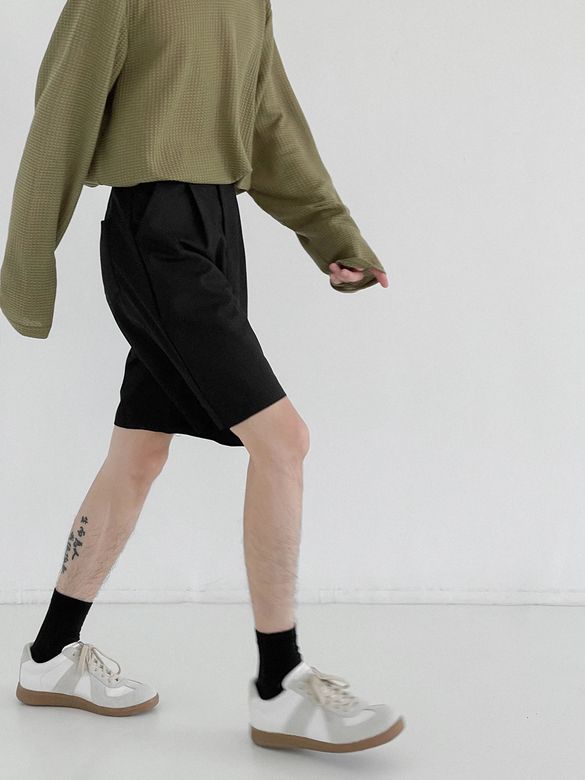 Summer Suit Shorts Men Fashion Social Mens Dress Shorts Korean Loose Straight Casual Shorts Mens Office Formal Shorts M-2XL