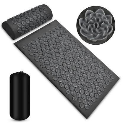 Pranamat Eco Lotus Spike Mat Acupuncture Massage Cushion Kuznetsov's Applicator for Neck Foot Back Yoga Acupressure Massage Mat