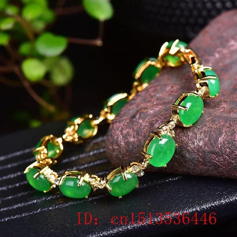 Natural Green Jade Agate LOVE Beads Bracelet Adjustable Bangle Charm Jewelry Yoga Water Drop Shell Flower Pendant Bracelet Woman