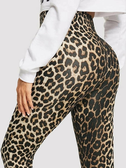 FITTOO Snakeskin Leopard Leggings Women Sanding Pencil Fitness Workout Sports Pant Female Sexy High Waist Women Leggins Push Up