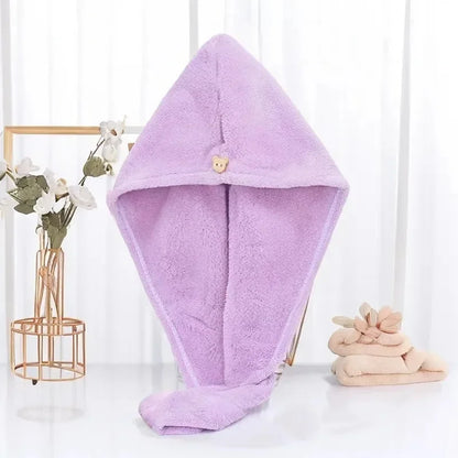 Dry Hair Hat Woman Absorbent Quick Dry Wipe Hair Towel Long Hair Cute Shower Cap Bathroom Accessories Quick Dry Towel