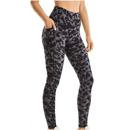 Camouflage Printed High Waist Yoga Lady Pants Skinny Slight Strech Ankle-Length Female Trousers Women Workout Out Leggings Pants