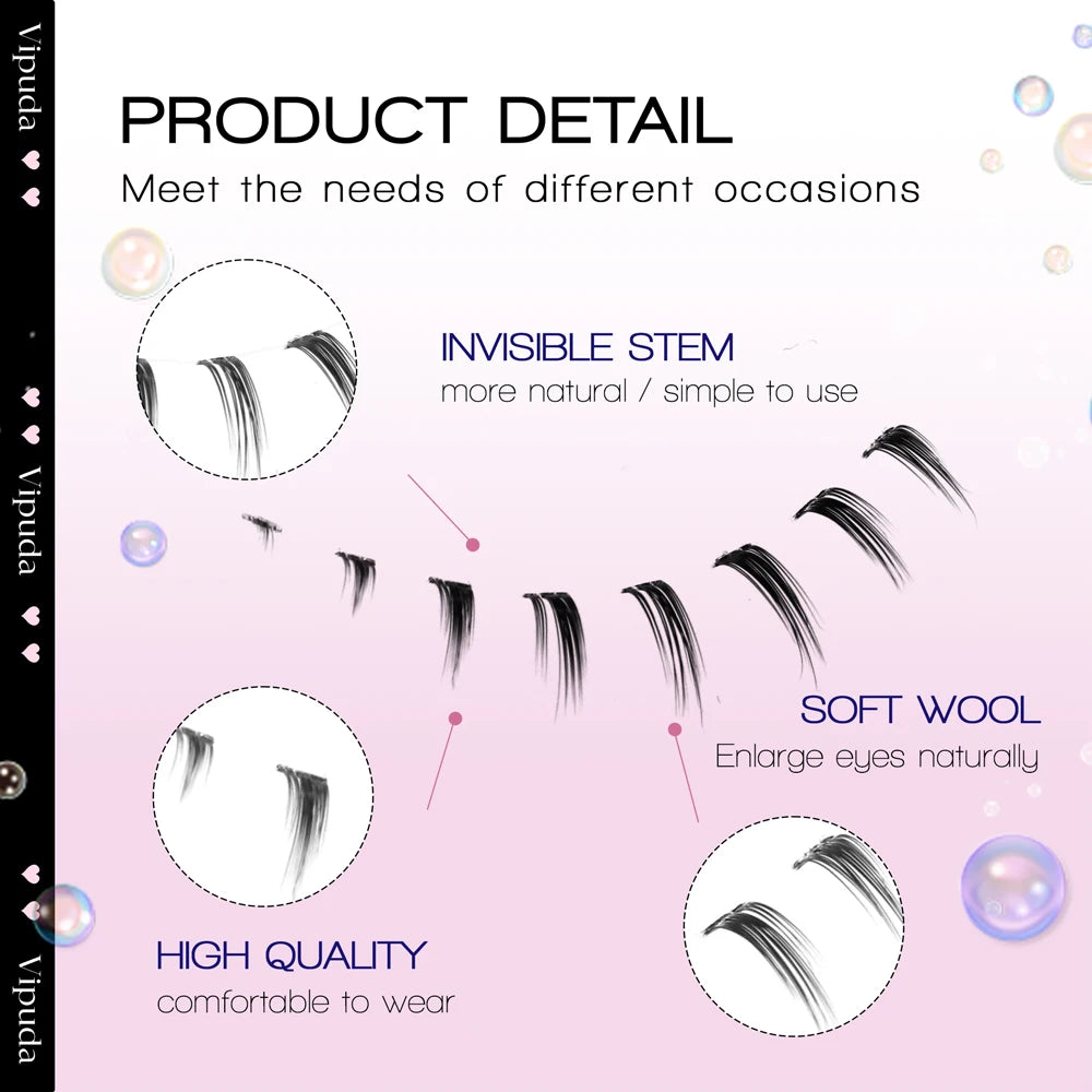 Lower Eyelashes Pack Under Eye Lashes Soft Lower Eyelashes 100% Handmade Clear Band Manga Bottom Lashes Makeup Tools