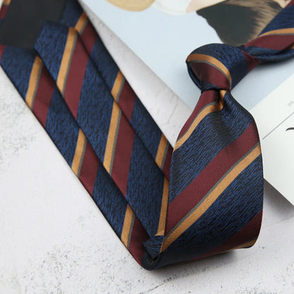 New Trendy Striped Neckties For Men Formal Silk Tie Polyester Jacquard Skinny Neck Tie Wedding Corbata 8cm Gravata Luxury Ties