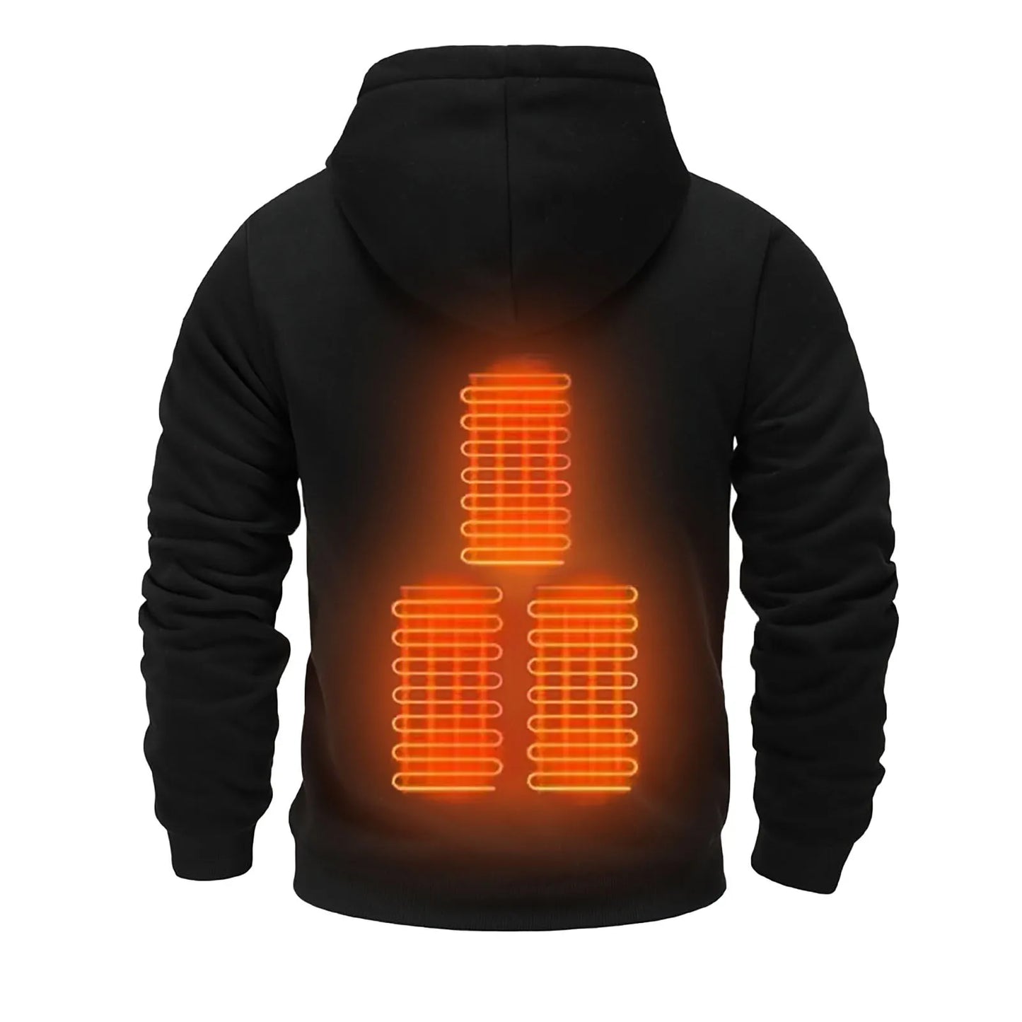 5 Heating Areas Men's Autumn And Winter Hoodie Usb Casual Hooded Pullover Sweatshirt Heating Hoodie Electric Thermal Hoodie