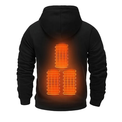 5 Heating Areas Men's Autumn And Winter Hoodie Usb Casual Hooded Pullover Sweatshirt Heating Hoodie Electric Thermal Hoodie