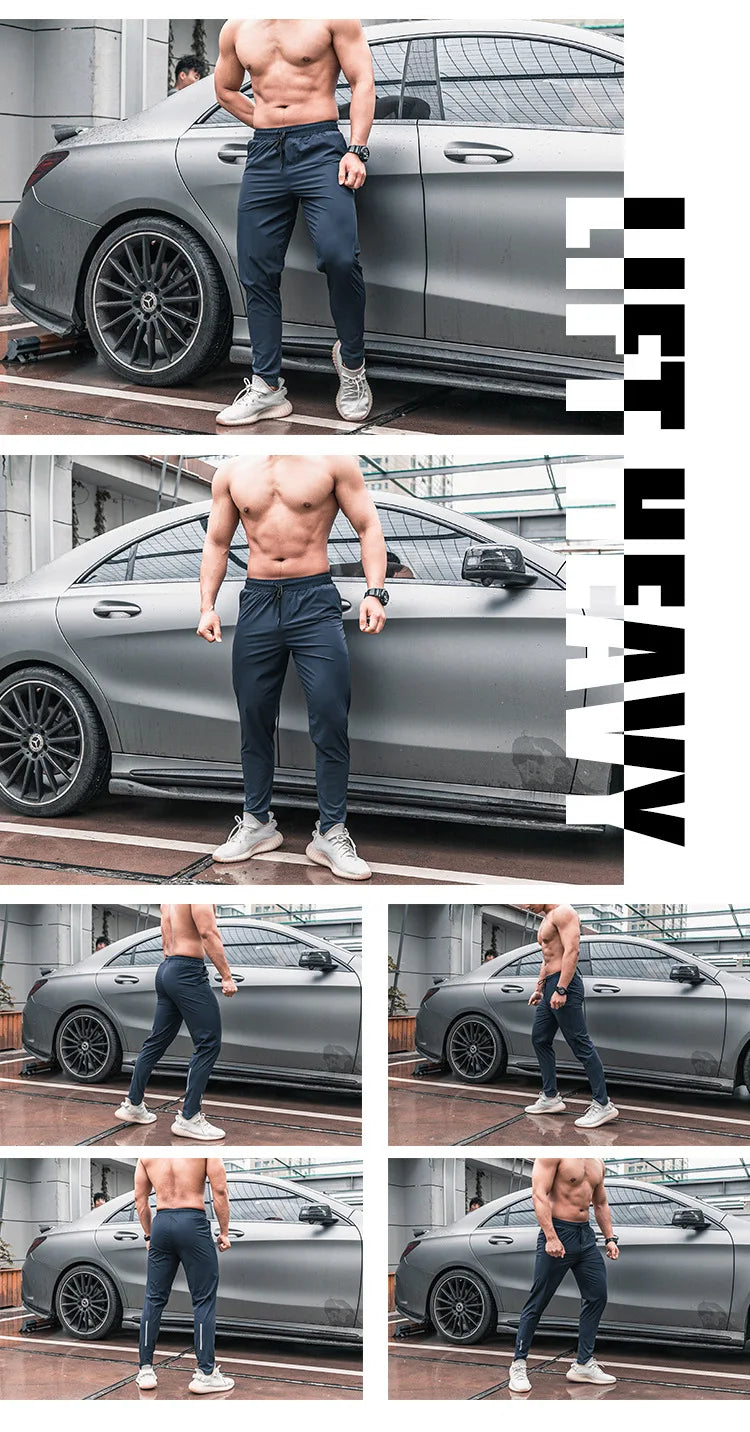 Men Sport Trousers with Pockets Running Workout Pants Quick Dry Training Jogger Sweatpants High Quality Fitness Bottoms