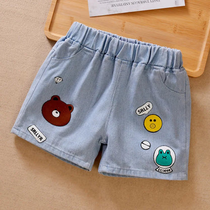 New Girls Denim Shorts Summer Kids Girl Hot Pants Clothing Baby Casual Jean Shorts 4 6 8 10 12 14 Year