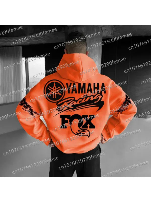 Classic Hot Selling Yamaha Printed Pattern Men's Long Sleeved Hoodie Daily Street Casual Hip-hop Versatile Top