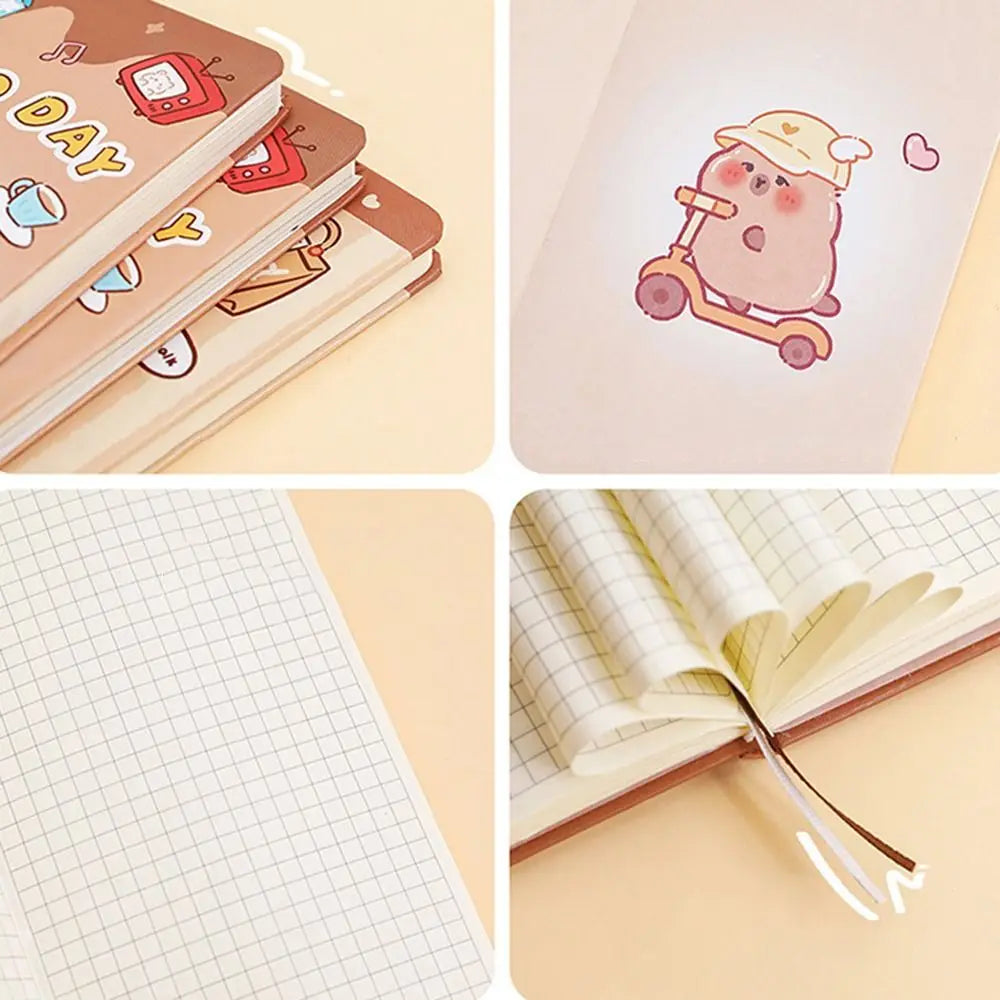 Pocket Mini Capybara Notepad Kawaii INS Capybara Hand Ledger Notebook Thickening Cartoon Memo Notes Student