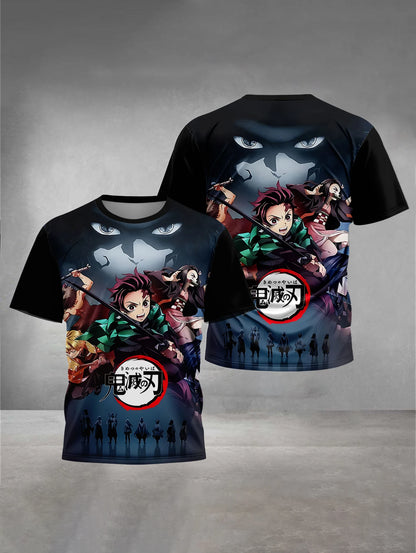 3D Print HOT Anime D-DemonS S-SlayerS Baby Clothing 5 to 14 Years Male Outdoor Clothes for Children Boy Girl Child T-Shirt Top