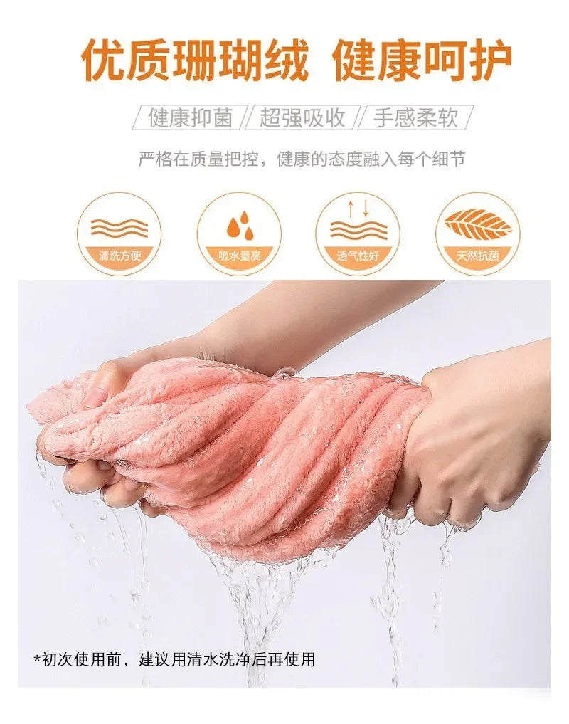 Dry Hair Hat Woman Absorbent Quick Dry Wipe Hair Towel Long Hair Cute Shower Cap Bathroom Accessories Quick Dry Towel