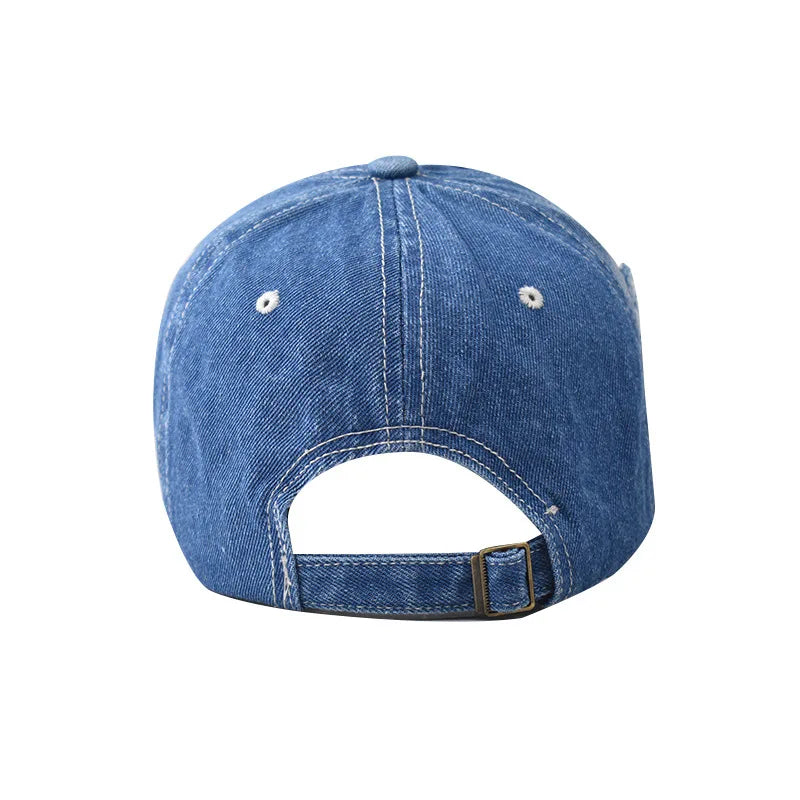 Summer Outdoor Sun Shade Washed Denim Hat For Men Snapback Trucker Hats High Quality Women Cap Worn Hole Baseball Caps