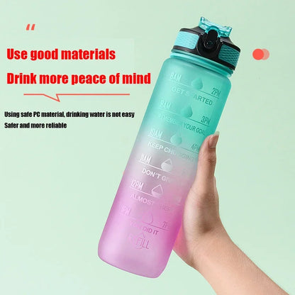 1 Liter Water Bottle Motivational Sport Water Bottle Leakproof Bottles Drinking Outdoor Travel Gym Fitness Jugs For Kitchen Cups