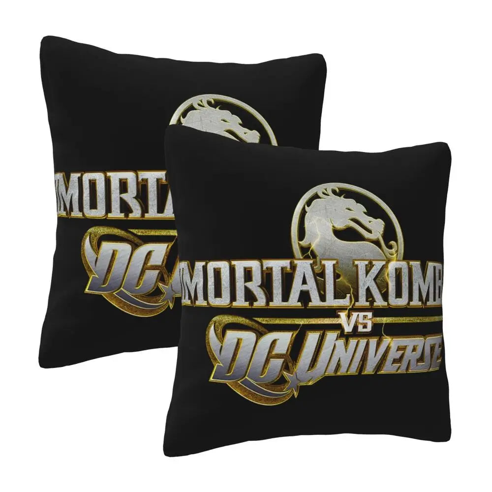 Mortal Kombat Logo 2 pcs Square Pillowcase Pillow Cover Cushion Decor Comfort Throw Pillow for Home Living Room