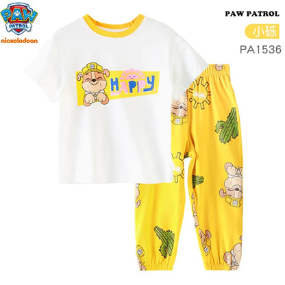 Genuine Paw Patrol Skye Chase Thin Children's Pajamas Sets Spring Summer Cartoon Students Tops Pants Kids Boys girls Sleepwear