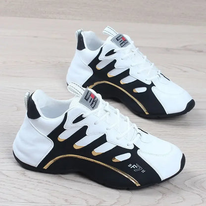 Men New Fashion Casual Sneakers for Light Soft Breathable Vulcanize Shoes High Quality Soft Leather Sneakers Zapatillas De Mujer