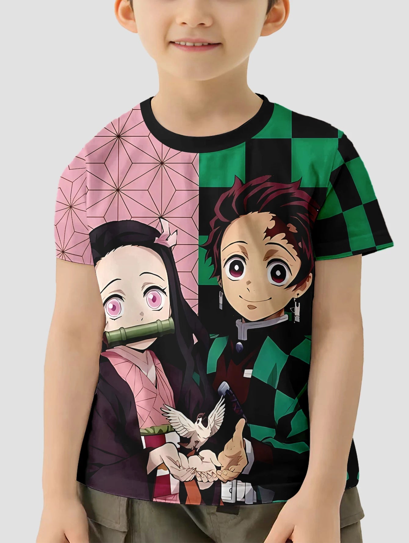 3D Print HOT Anime D-DemonS S-SlayerS Baby Clothing 5 to 14 Years Male Outdoor Clothes for Children Boy Girl Child T-Shirt Top