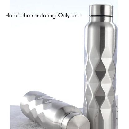 1000Ml Single-Wall Stainless Steel Water Bottle Gym Sport Bottles Portable Cola Beer Drink Bottle