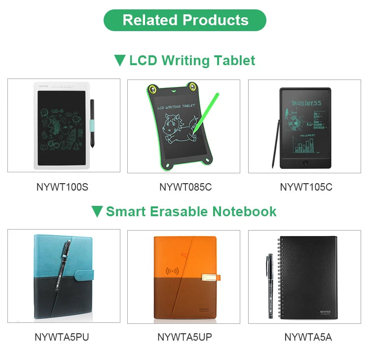 Newyes Professional Smart Notepad A5 Diary Leather Journal Erasable Notebook For Students