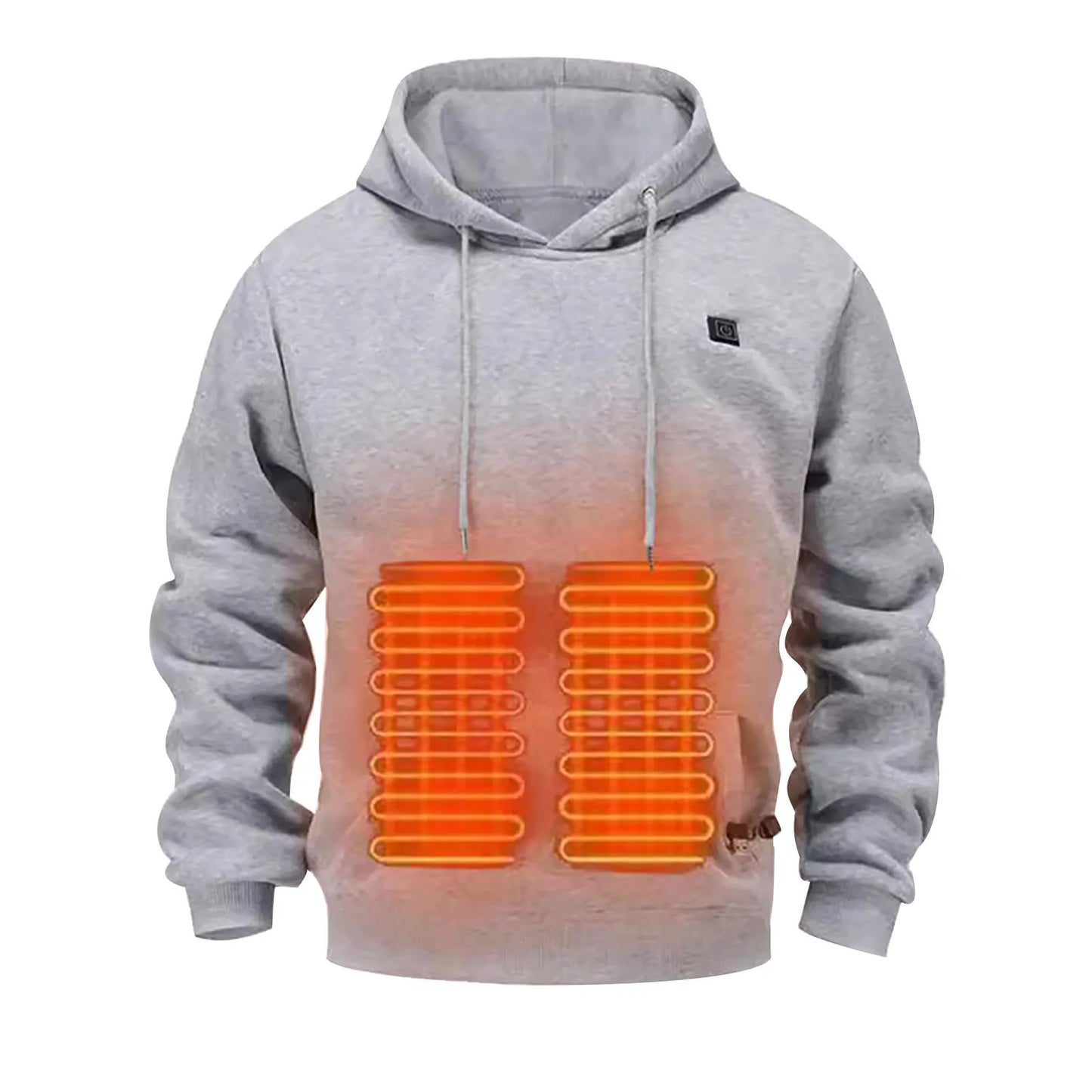 5 Heating Areas Men's Autumn And Winter Hoodie Usb Casual Hooded Pullover Sweatshirt Heating Hoodie Electric Thermal Hoodie