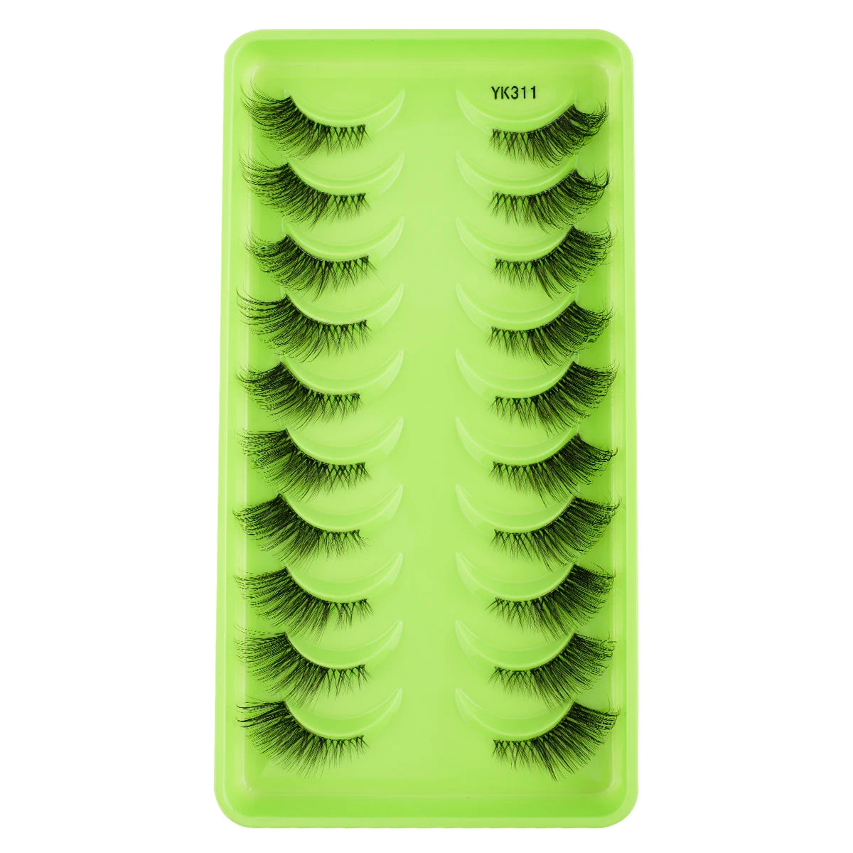 YSDO 3/10 Pairs Cat Eye Lash Wispy Half Lashes Natural False Eyelashes Extensions Fluffy Volume 3D Mink Lashes Makeup Faux Cils