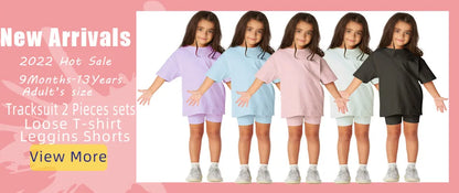 Fashion Kids Little Girls Clothing 2 Pieces Sets Cotton Solid Casual T-shirt+Elastic Waist Pants Young Children Outfits 1-6Y