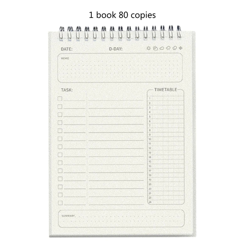 Weekly Planner Notebook 160 Page Lined for Student Daily Scheduling, Twin Coil Binding Planner Notebook Academic Planner