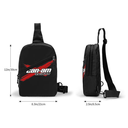 custom Motorcycle BRP Can-Am Print Sling Chest Bag Custom Crossbody Shoulder Backpack for Men Traveling Daypack