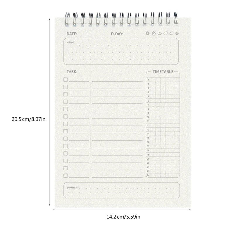 Weekly Planner Notebook 160 Page Lined for Student Daily Scheduling, Twin Coil Binding Planner Notebook Academic Planner