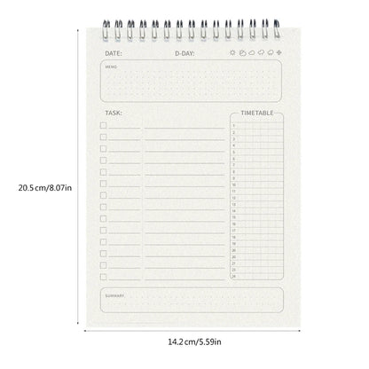 Weekly Planner Notebook 160 Page Lined for Student Daily Scheduling, Twin Coil Binding Planner Notebook Academic Planner