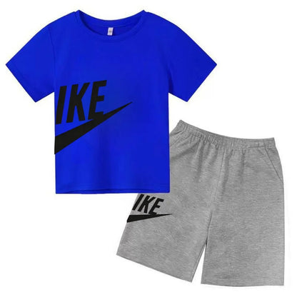 Brand Print Fan Clothes Children Teen T Shirt Suit Summer Top +shorts 2 Pcs Set Short Sleeve Casual Fashion Boys Girls Kid Set