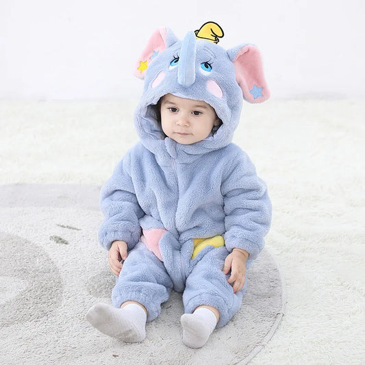 Elephant Onesies Baby Clothing Animal Kigurumi Newborn Cartoon Pajamas Infant Jumpsuit Kids Halloween Cosplay Costume Outfits