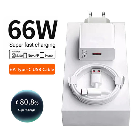 USB Charger Super Fast Charging QC3.0 6A USB TypeC Cable Mobile Phone Charge Adapter For iPhone Samsung Xiaomi Huawei EU/US Plug