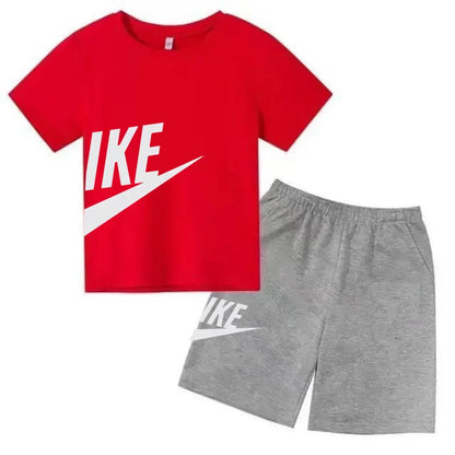 Brand Print Fan Clothes Children Teen T Shirt Suit Summer Top +shorts 2 Pcs Set Short Sleeve Casual Fashion Boys Girls Kid Set