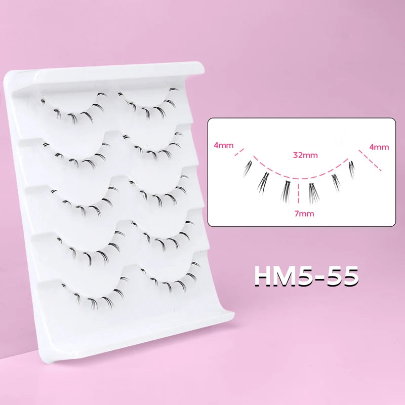 Lower Eyelashes Pack Under Eye Lashes Soft Lower Eyelashes 100% Handmade Clear Band Manga Bottom Lashes Makeup Tools