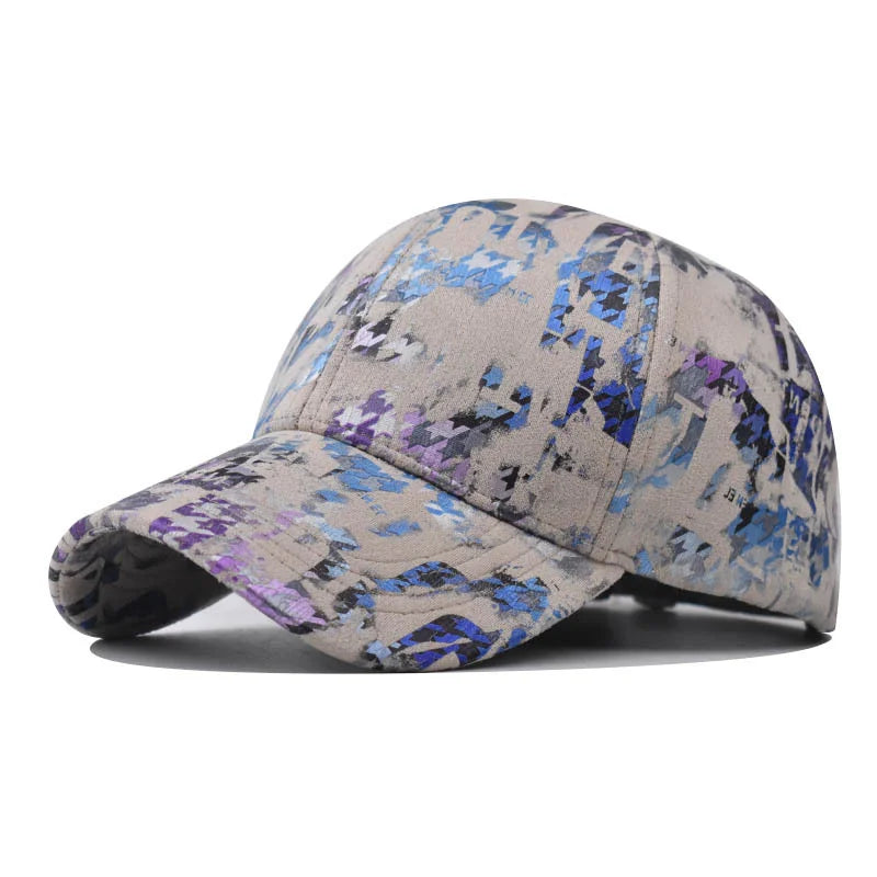 New Print Flower Baseball Caps for Men and Women Summer Sun Hat Visor Cap Adjustable Bonne Hats Gorras