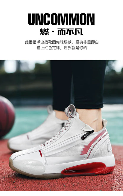 NEW Men Shoes Casual Sneakers High Top Air Basketball Tennis  Male Student Teens Light Net Breathable Running Travel Large Size