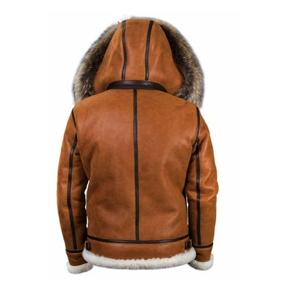 Plush Jacket Men Integrated Leather Fur Comfortable Thick Insulation Long Sleeved Solid Color Casual Versatile Zippered Jacket