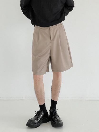 Summer Suit Shorts Men Fashion Social Mens Dress Shorts Korean Loose Straight Casual Shorts Mens Office Formal Shorts M-2XL