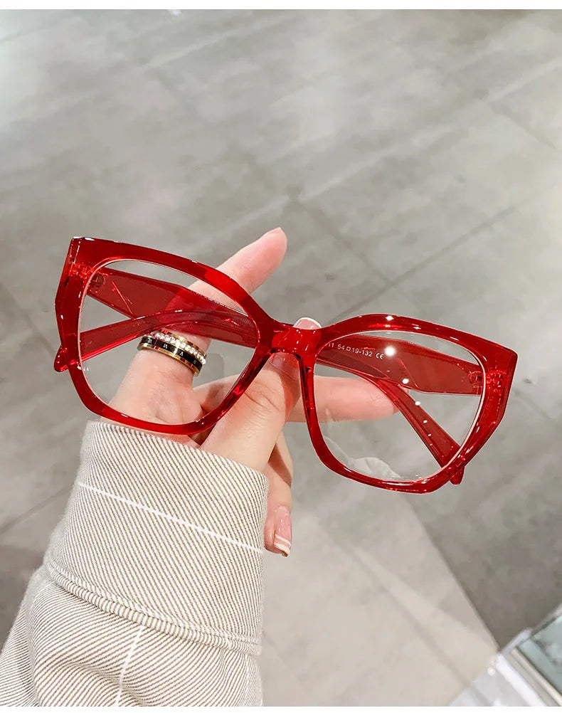 Cat Eye Optical Eyeglasses Frames For Women Brand Designer Fashion Luxury Anti Blue Light Computer Eye Glasses Ladies Eyewear