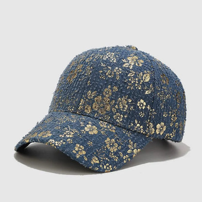 New Print Flower Baseball Caps for Men and Women Summer Sun Hat Visor Cap Adjustable Bonne Hats Gorras