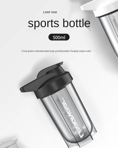 500ML Portable Protein Shaker Cups Leak Proof Water Bottle For Gym Fitness Training Sports Shaker Drink Bottle Kitchen Drinkware