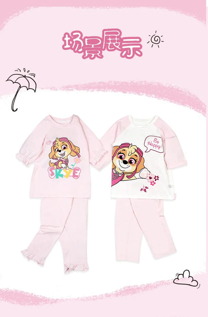 Genuine Paw Patrol Skye Chase Thin Children's Pajamas Sets Spring Summer Cartoon Students Tops Pants Kids Boys girls Sleepwear