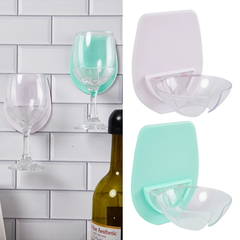 Portable Wine Glass Holder Bathroom Accessories Shelf Rack Bath Shower Organizer Red Wine Cup Boat Storage Rack Shelves